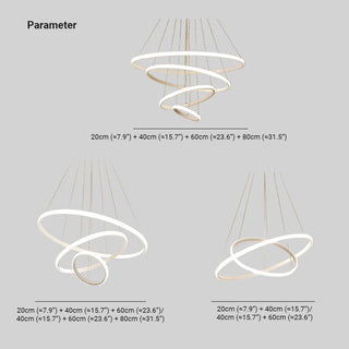 Arisha Design LED Lampada a Sospensione Anello Moderna
